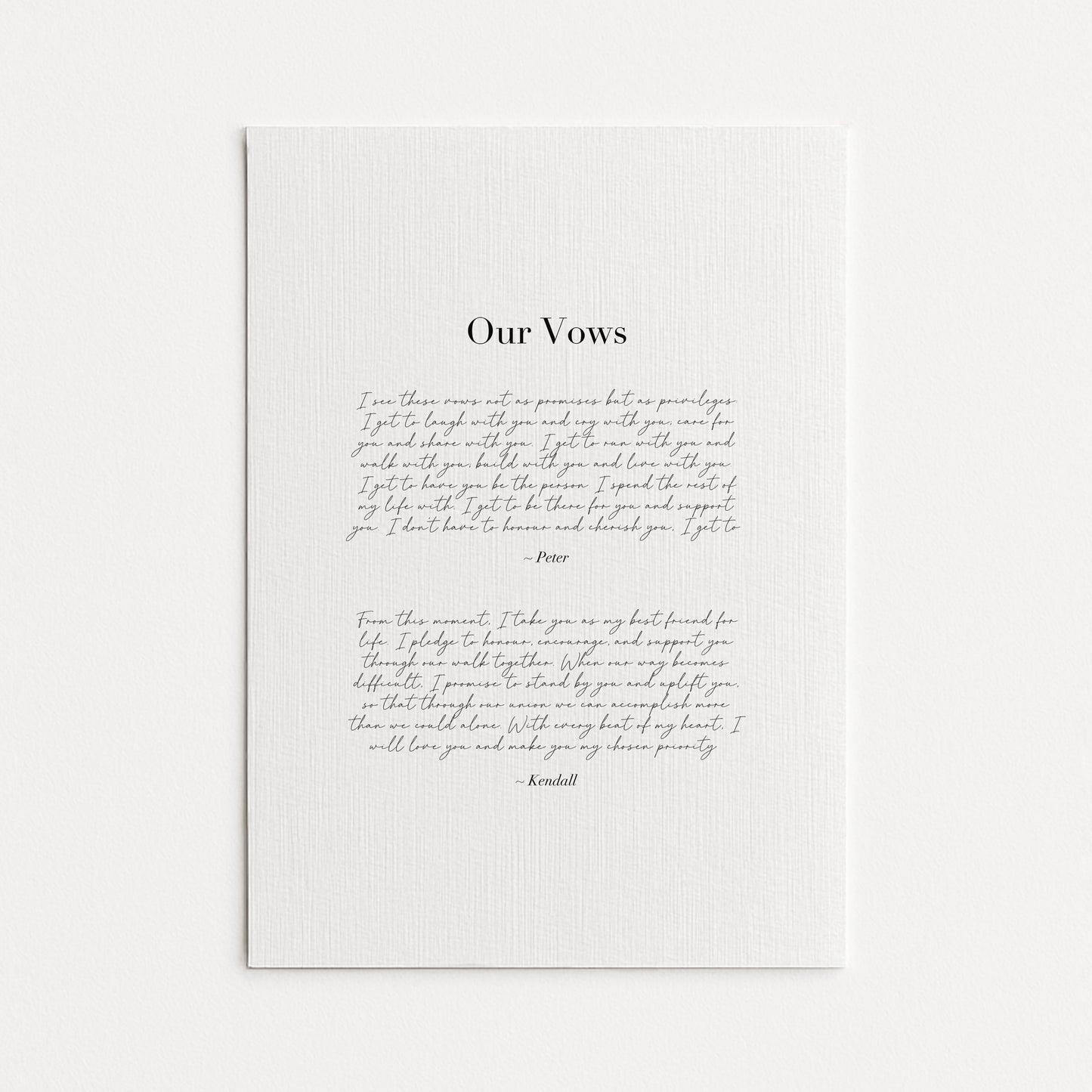 Custom Vows (Design 1)