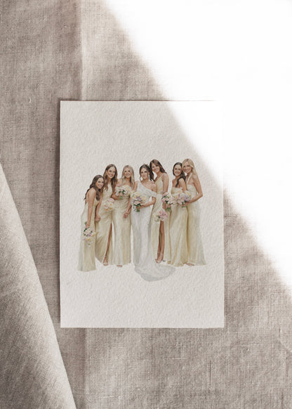 Personalised watercolour family artwork
