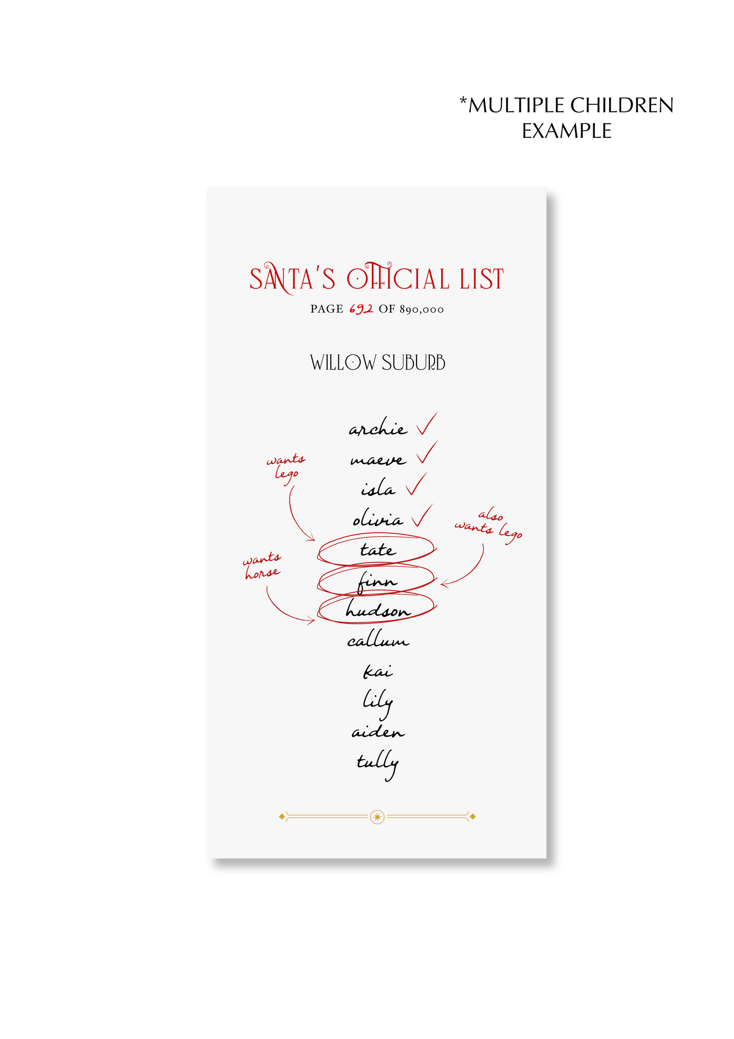 Santa's 'Forgotten' List | Customised